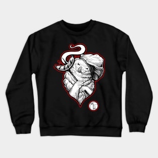 Ferret Chef Ferret - Red Outlined Version Crewneck Sweatshirt